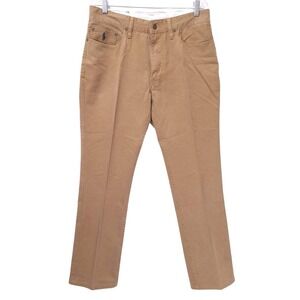 Polo Ralph Lauren Men's Chino Pants Size 33x30 Straight Fit‎ Cotton Brown Logo